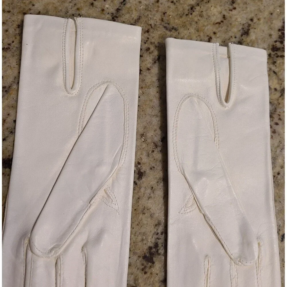New? Vtg Size S 6.5 White Soft Leather Formal 8.5